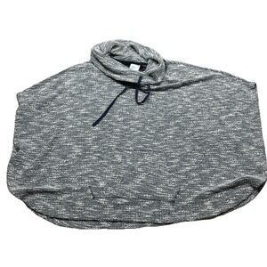 Sunday Womens Pullover Knit Batwing Poncho Cape Cowl Neck Oversized Size Medium